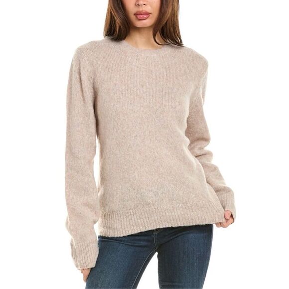 Helmut Lang Wool Long Sleeve Jumper Sweater in Dove Beige Size S - Picture 1 of 12